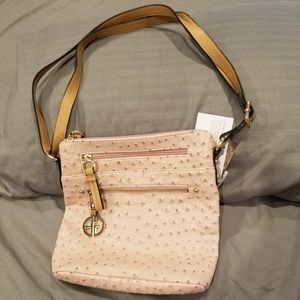 Giani Bernini - Embossed Faux Ostrich Crossbody